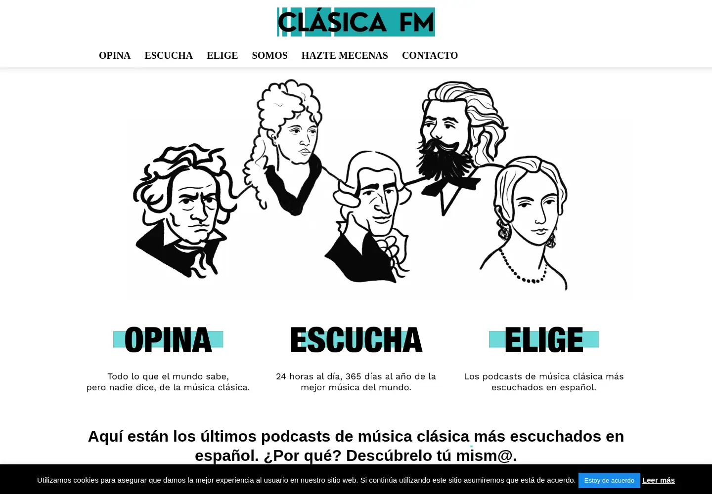 Screenshot of clasicafmradio.es