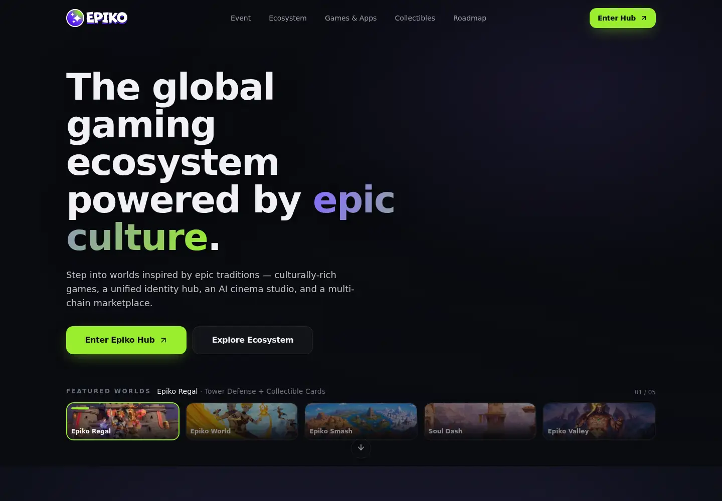 Screenshot of epiko.io