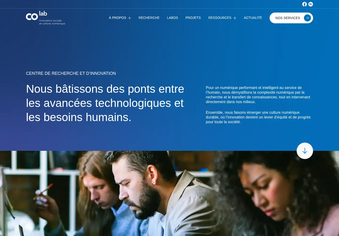 Screenshot of colabnumerique.com