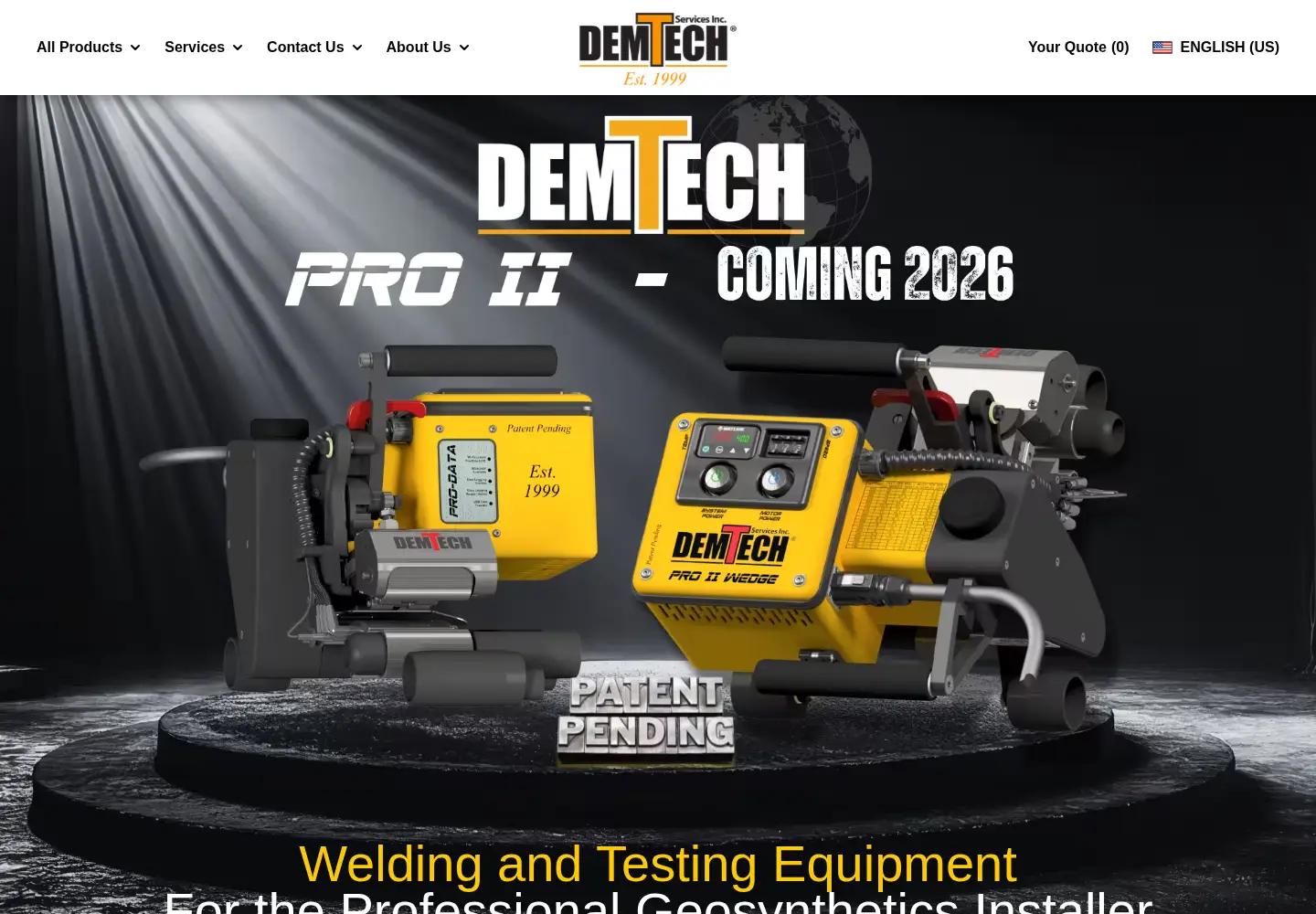 Screenshot of demtech.com