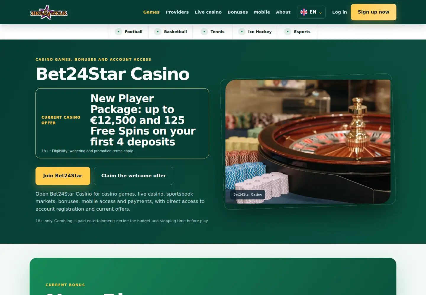 Screenshot of bet24star.eu