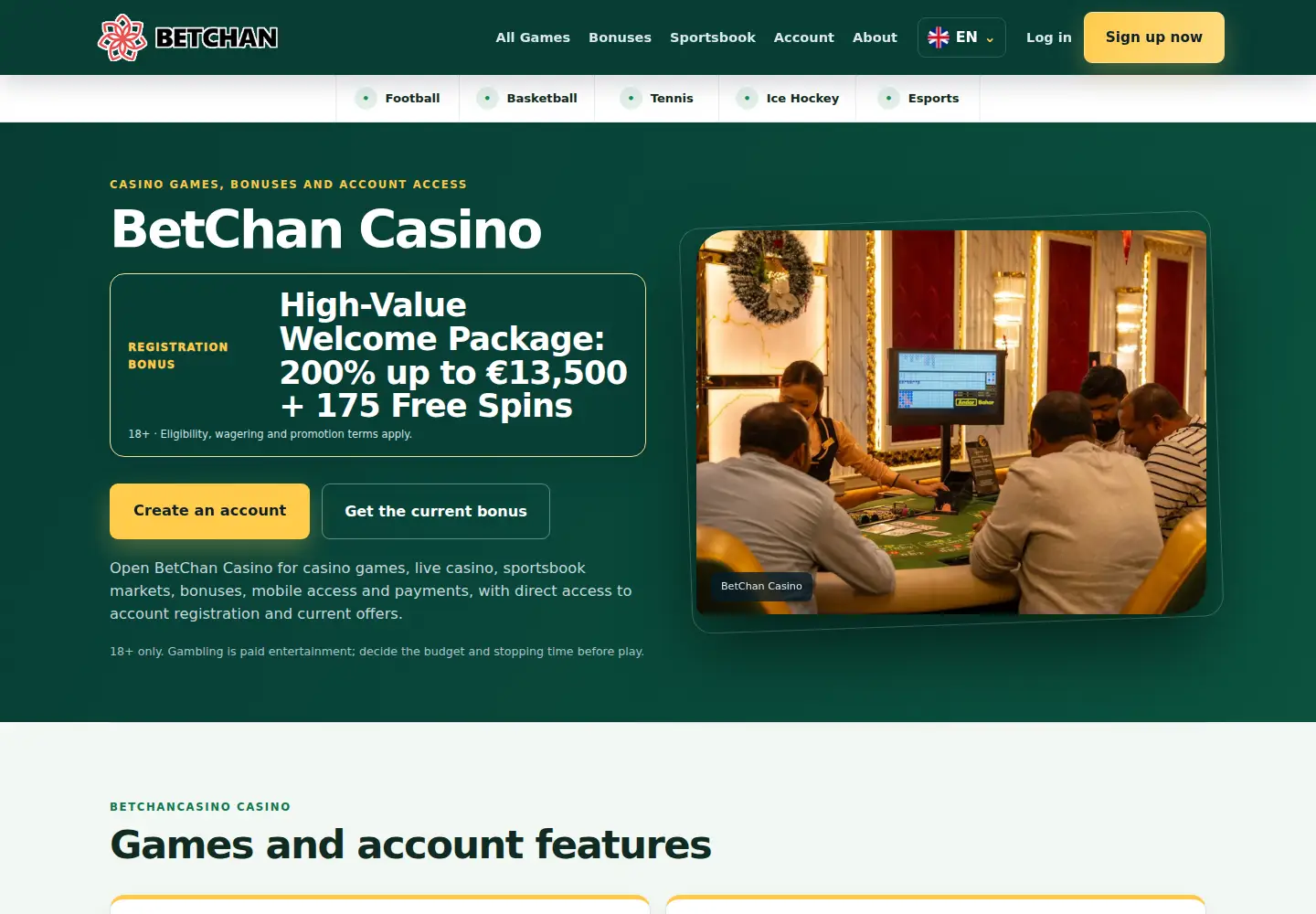 Screenshot of betchancasino.eu
