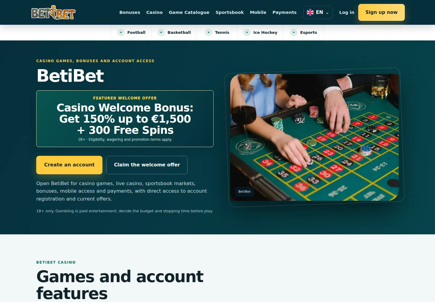 Screenshot of betibet.eu