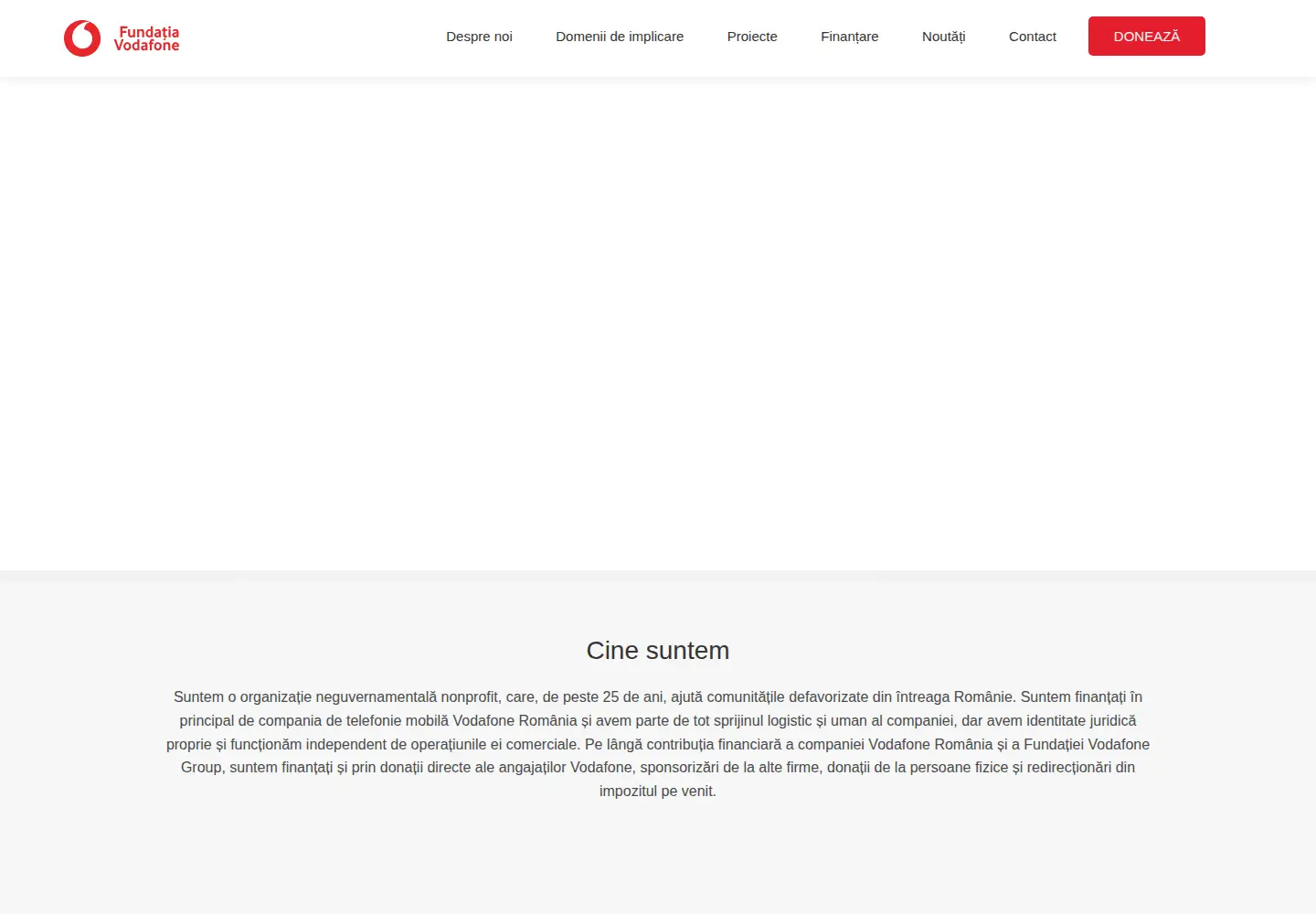 Captured homepage of fundatia-vodafone.ro in the current scan