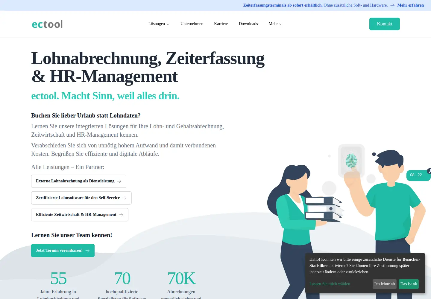 Captured homepage of ectool.de in the current scan