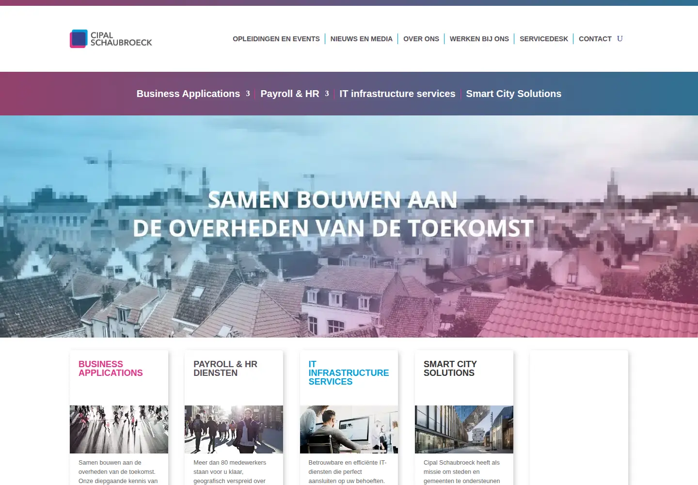Captured homepage of cipalschaubroeck.be in the current scan