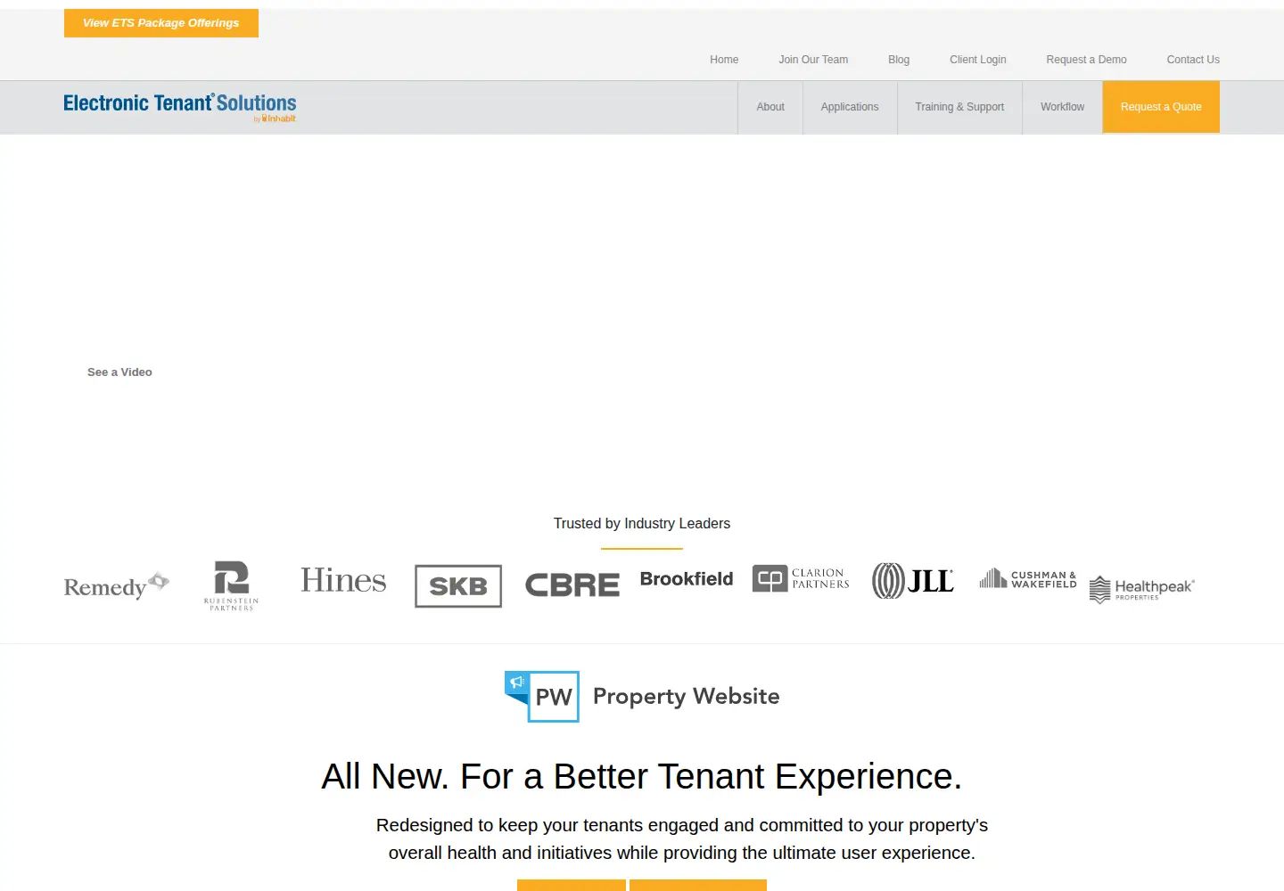 Screenshot of electronictenant.com