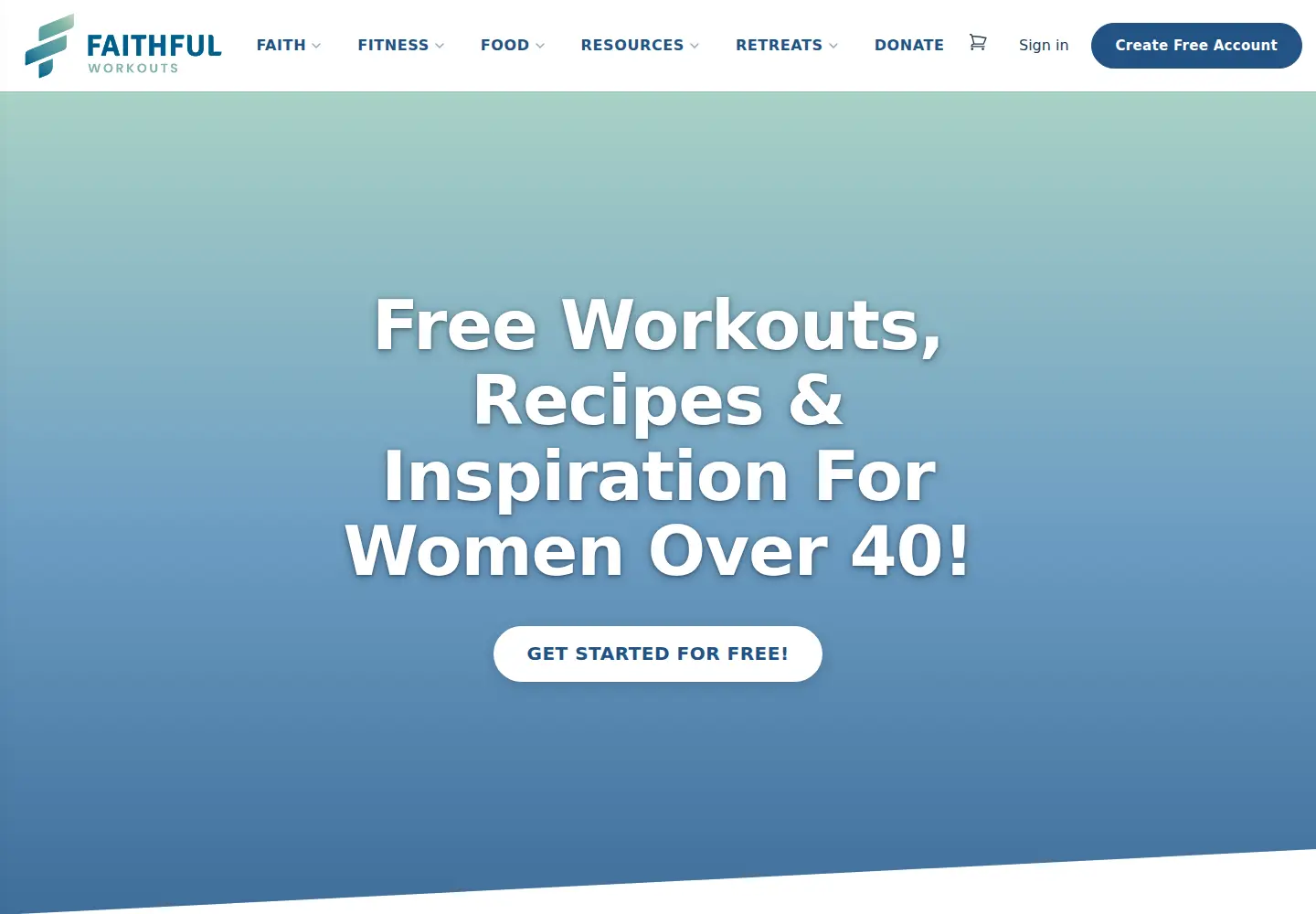 Screenshot of faithfulworkouts.com