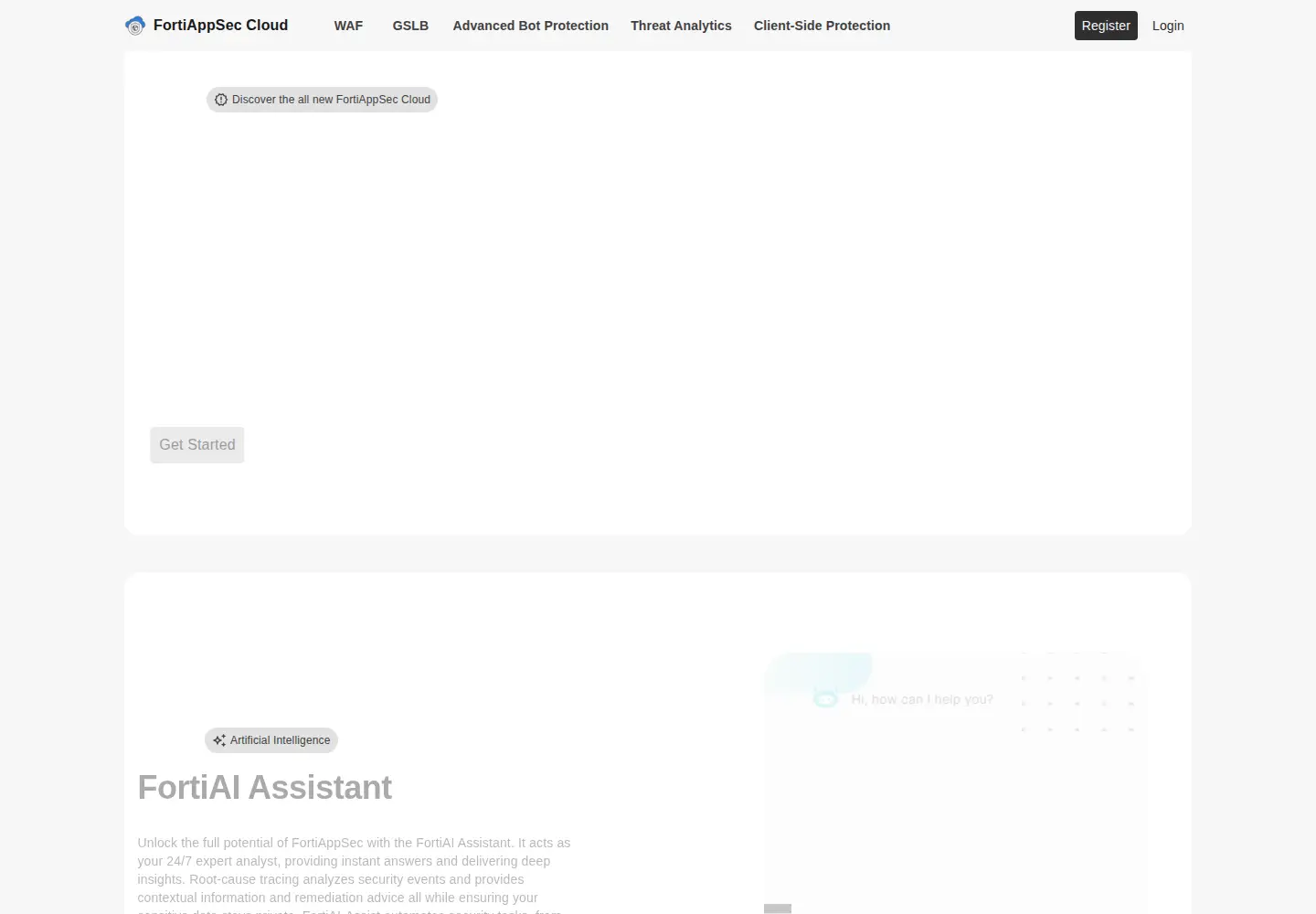 Captured homepage of fortiweb-cloud.com in the current scan