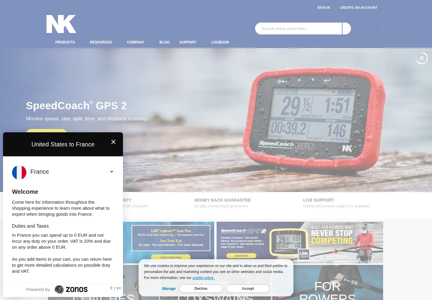Screenshot of nksports.com