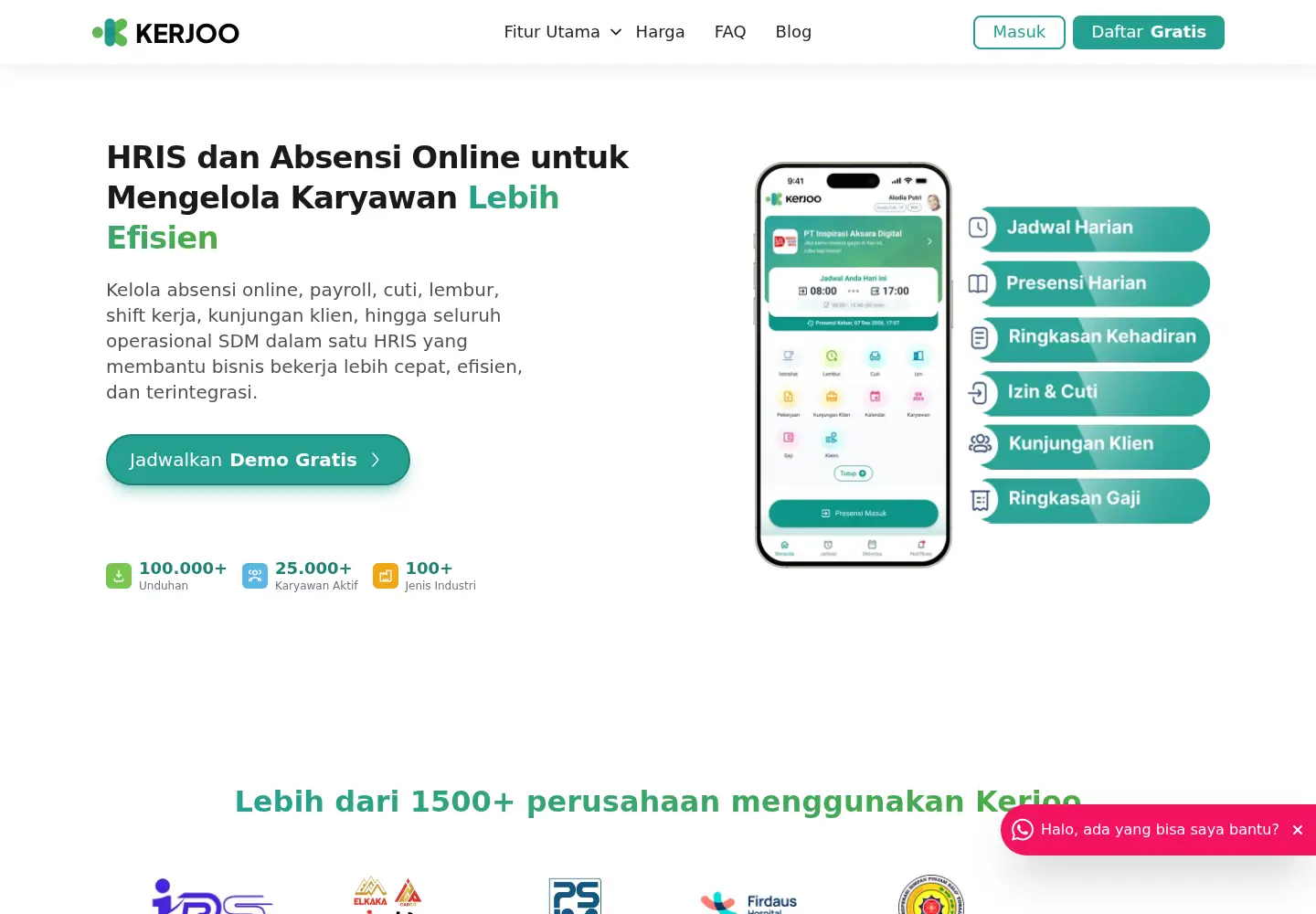 Screenshot of kerjoo.com