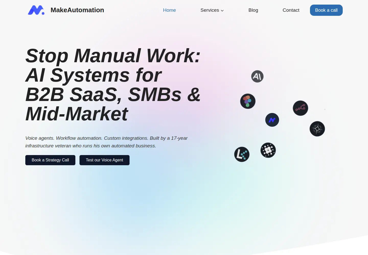 Captured homepage of makeautomation.co in the current scan