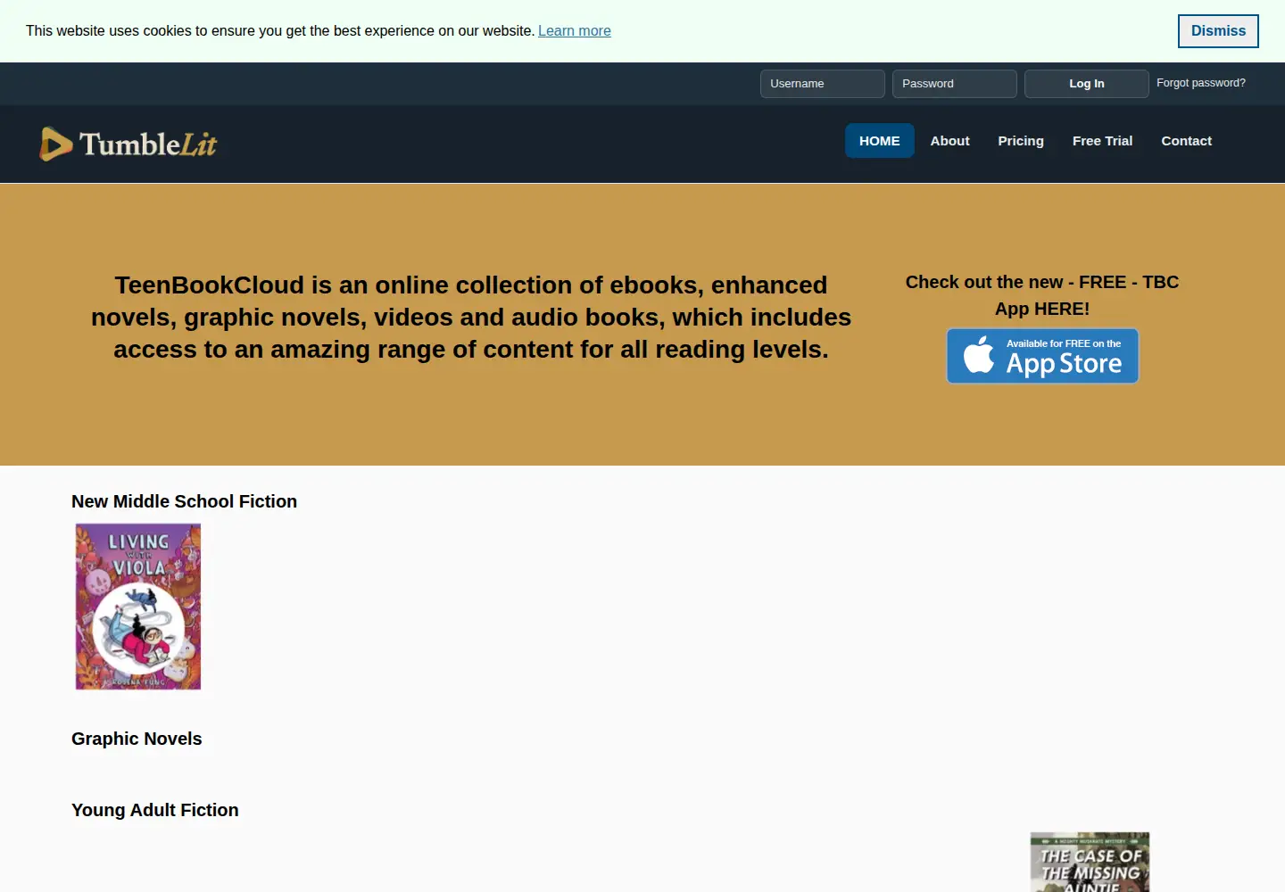 Screenshot of tumblebookcloud.com