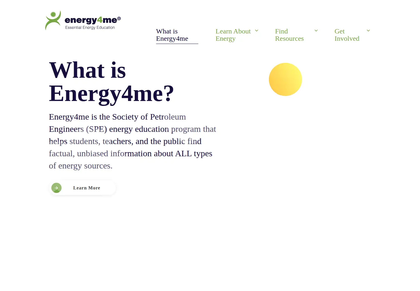Screenshot of energy4me.org