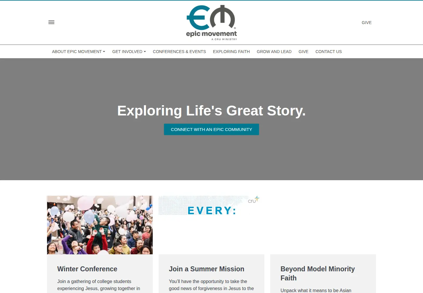 Screenshot of epicmovement.com