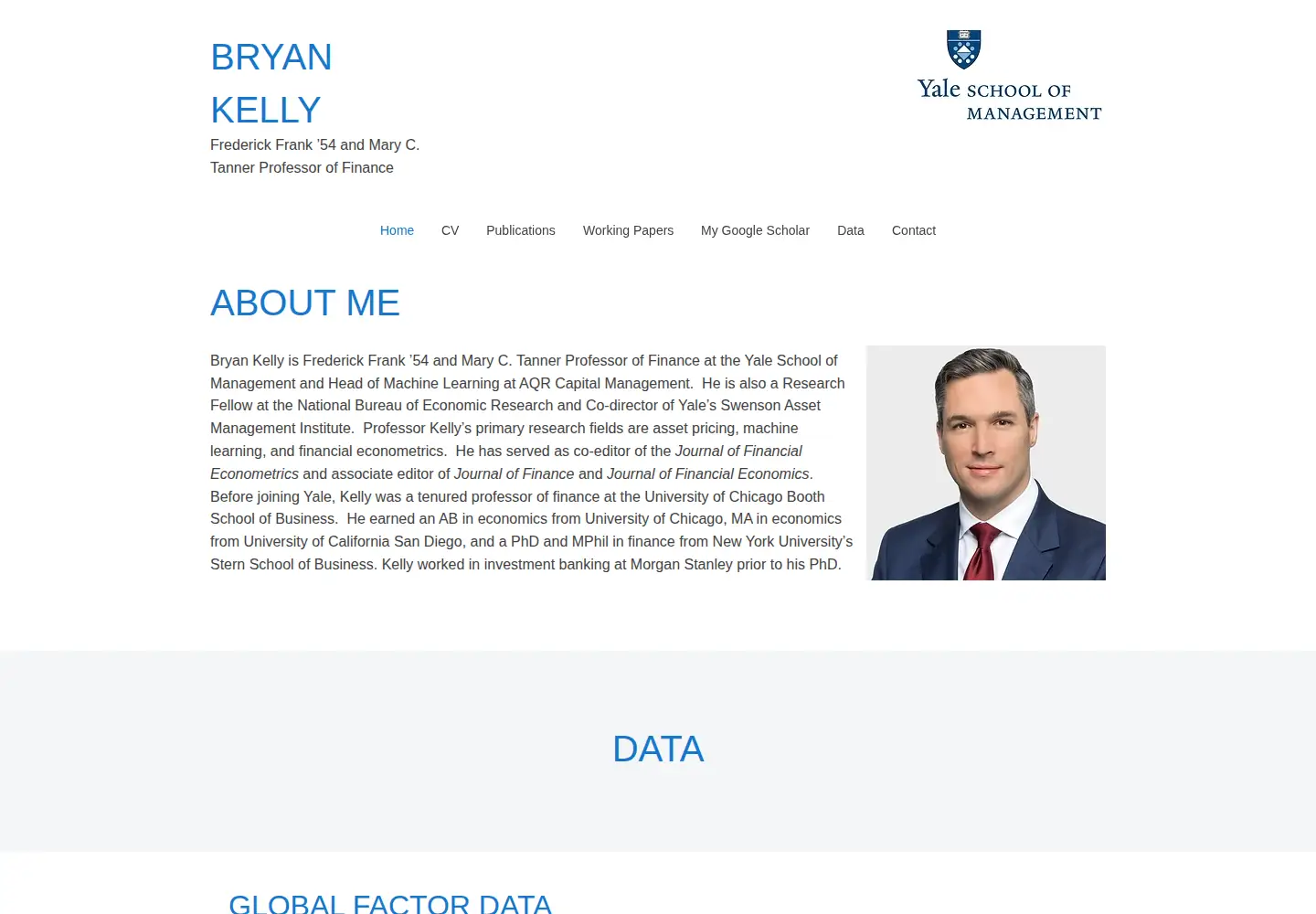 Screenshot of bryankellyacademic.org