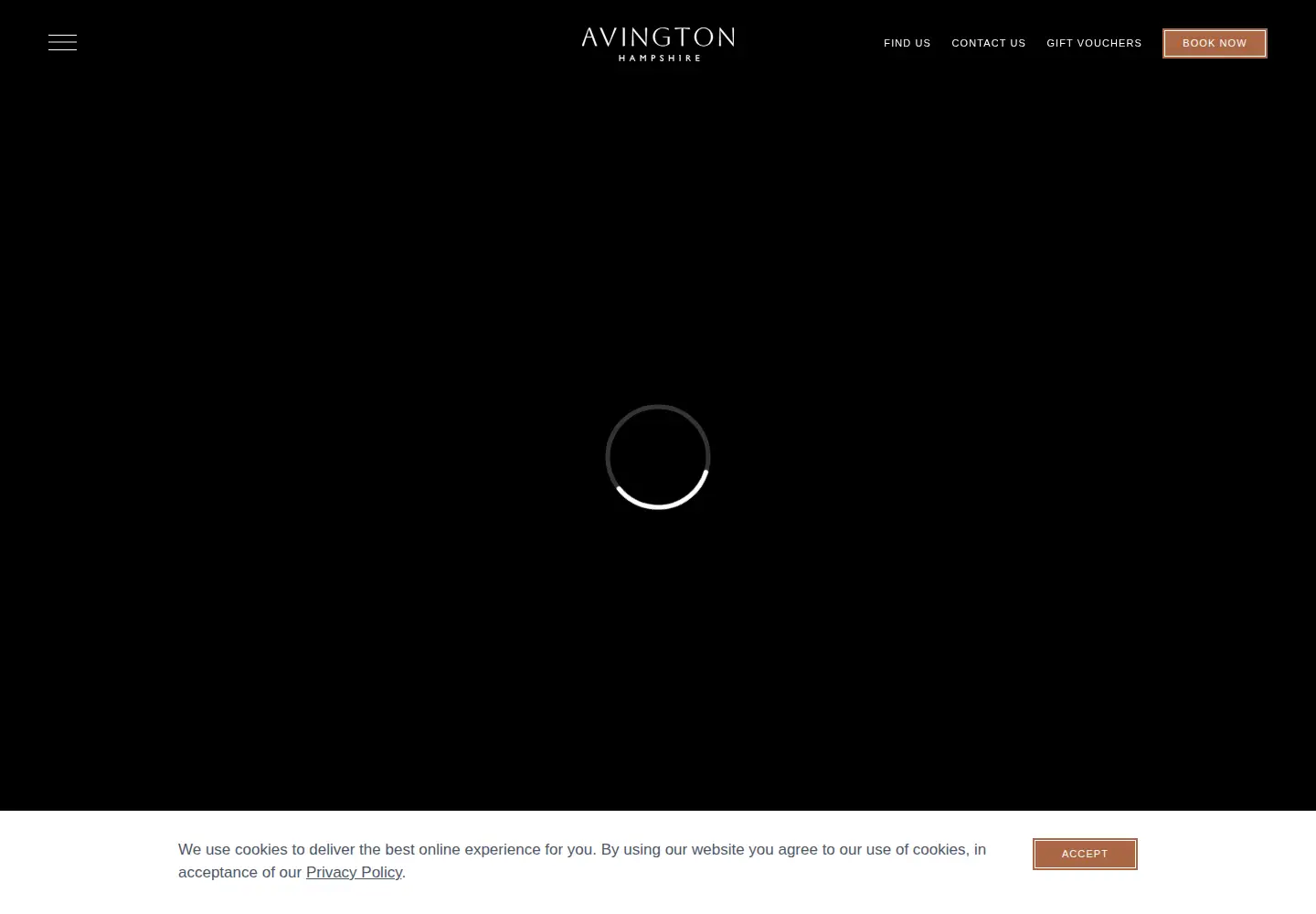 Captured homepage of avington.com in the current scan