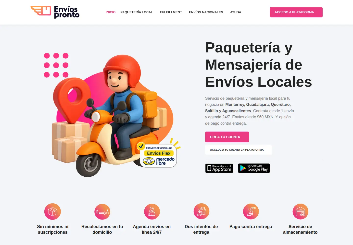 Screenshot of enviospronto.com