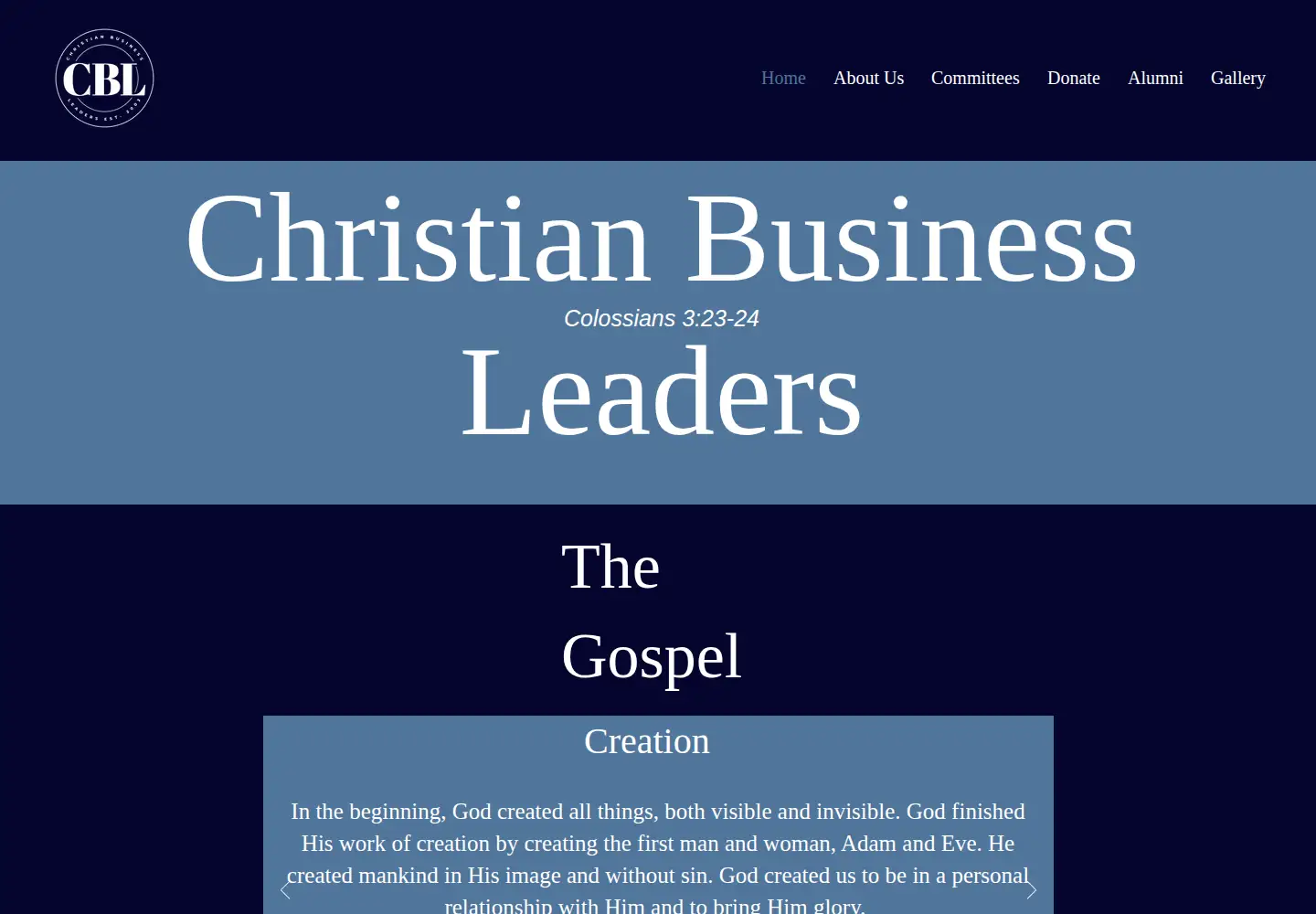 Captured homepage of cbltamu.com in the current scan