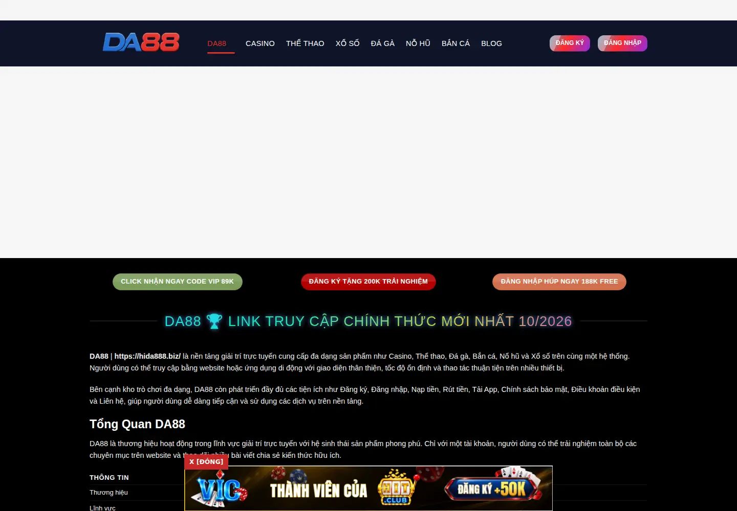 Screenshot of da88x.mobile