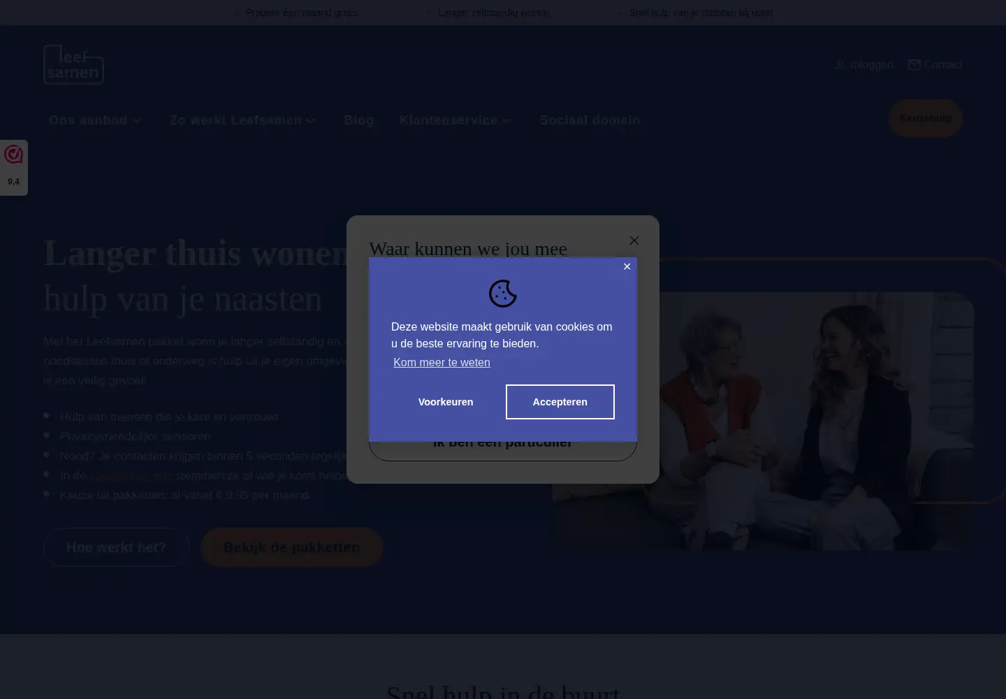 Screenshot of leefsamen.nl
