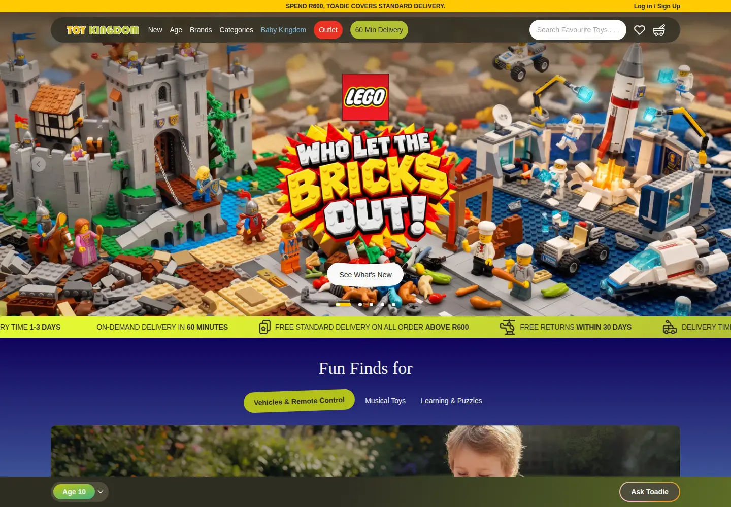 Captured homepage of toykingdom.co.za in the current scan