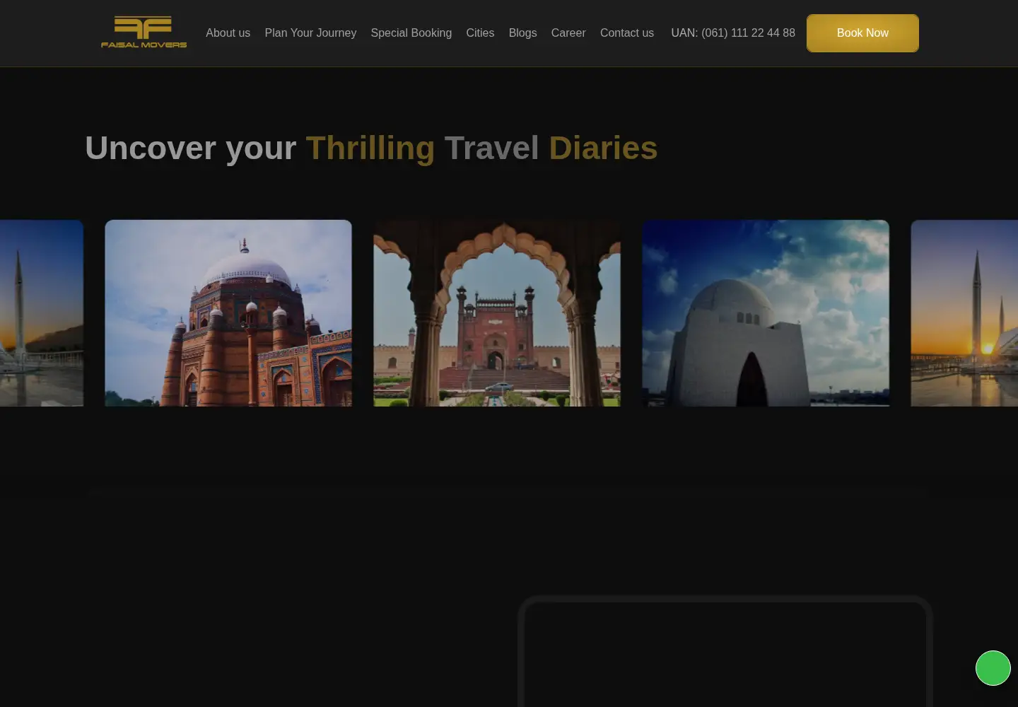 Screenshot of faisalmovers.com