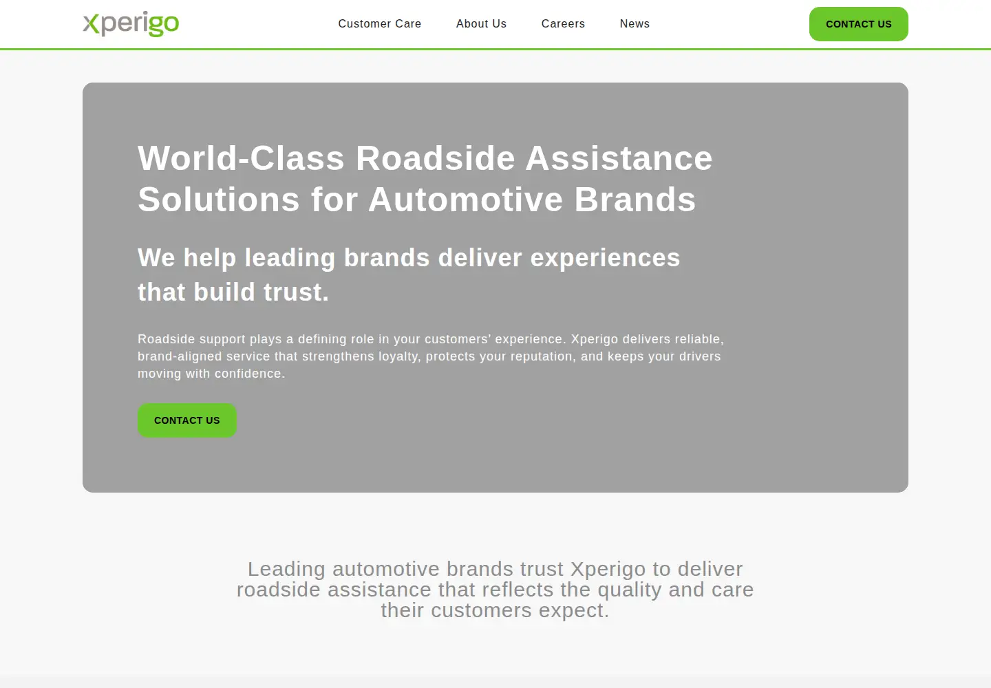 Captured homepage of xperigo.com in the current scan