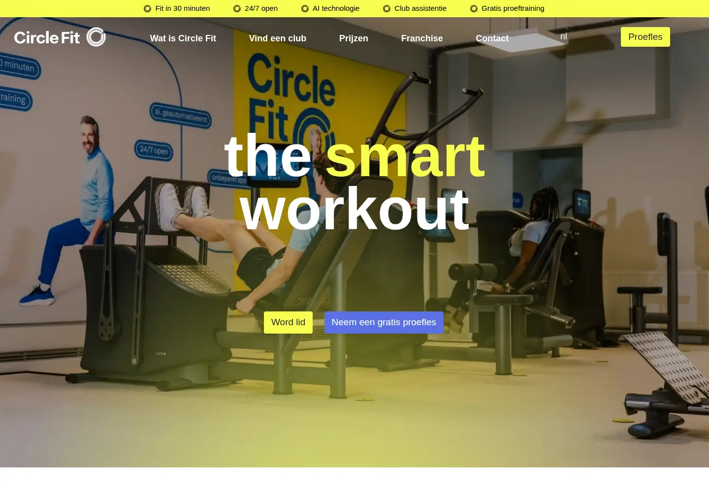 Captured homepage of circle-fit.com in the current scan