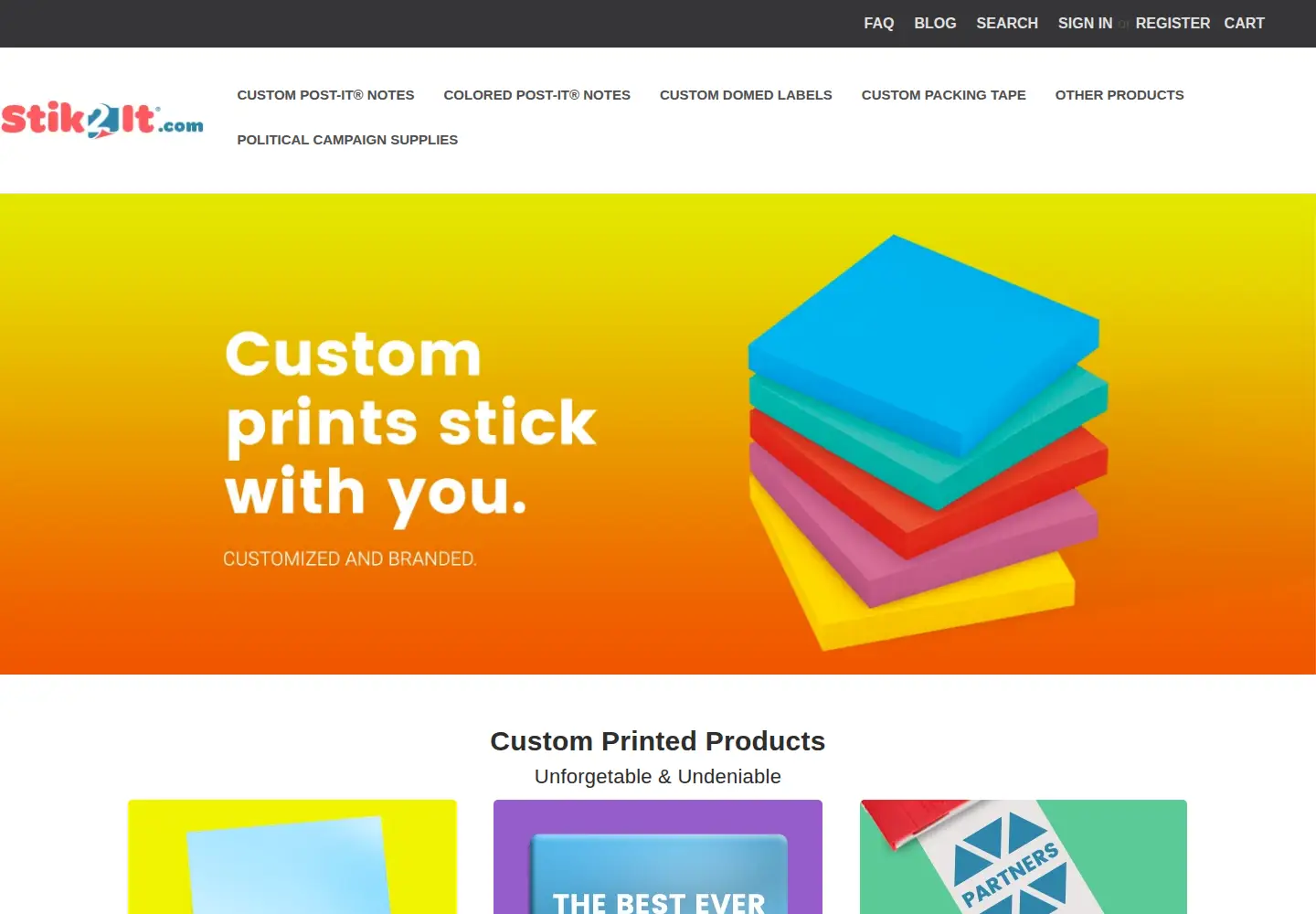 Screenshot of stik2it.com