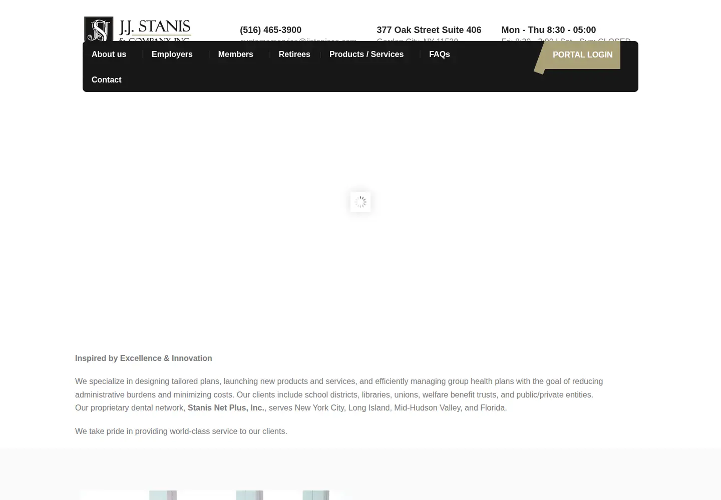Captured homepage of jjstanisco.com in the current scan