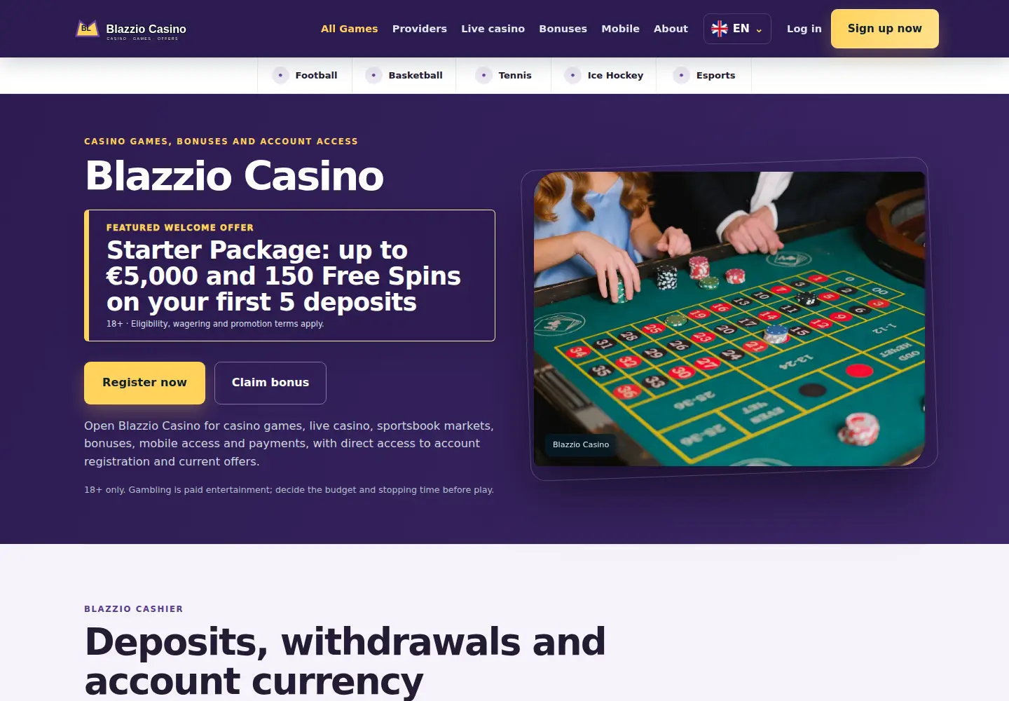 Screenshot of blazzio.eu