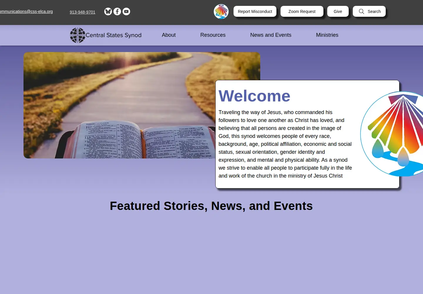 Captured homepage of css-elca.org in the current scan