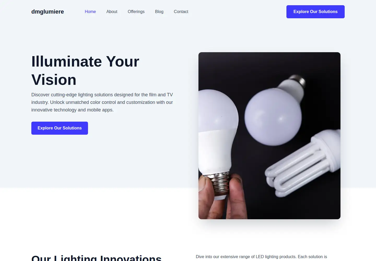 Screenshot of dmglumiere.com