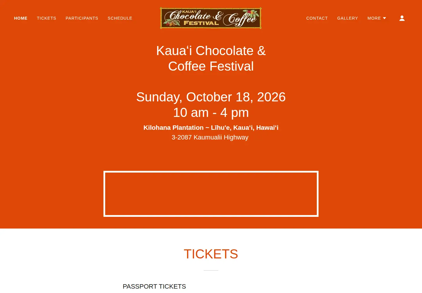 Screenshot of kauaichocolateandcoffeefestival.com