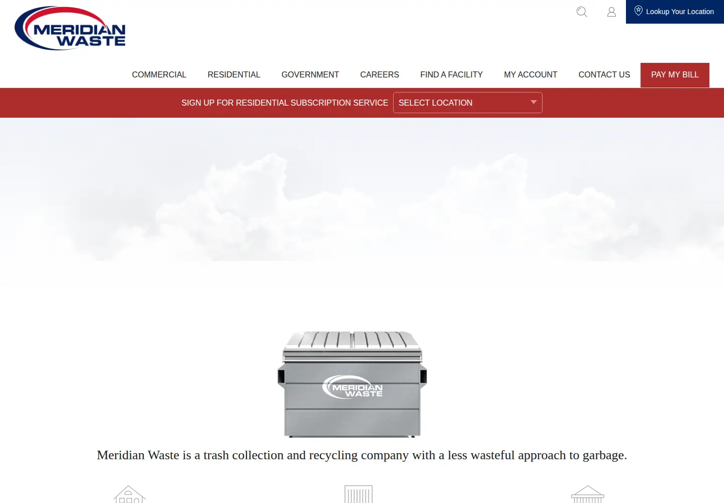 Screenshot of meridianwaste.com