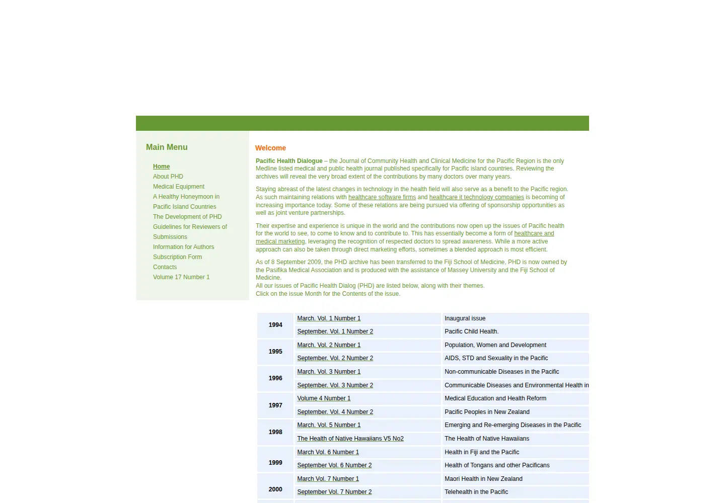 Screenshot of pacifichealthdialog.org.fj