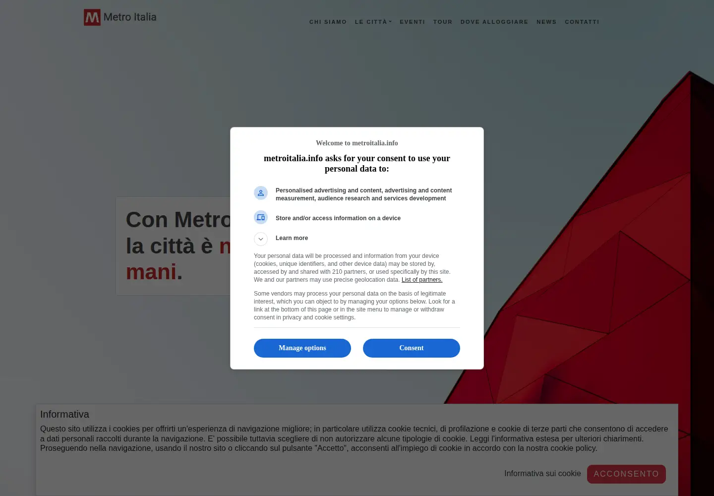 Screenshot of metroitalia.info