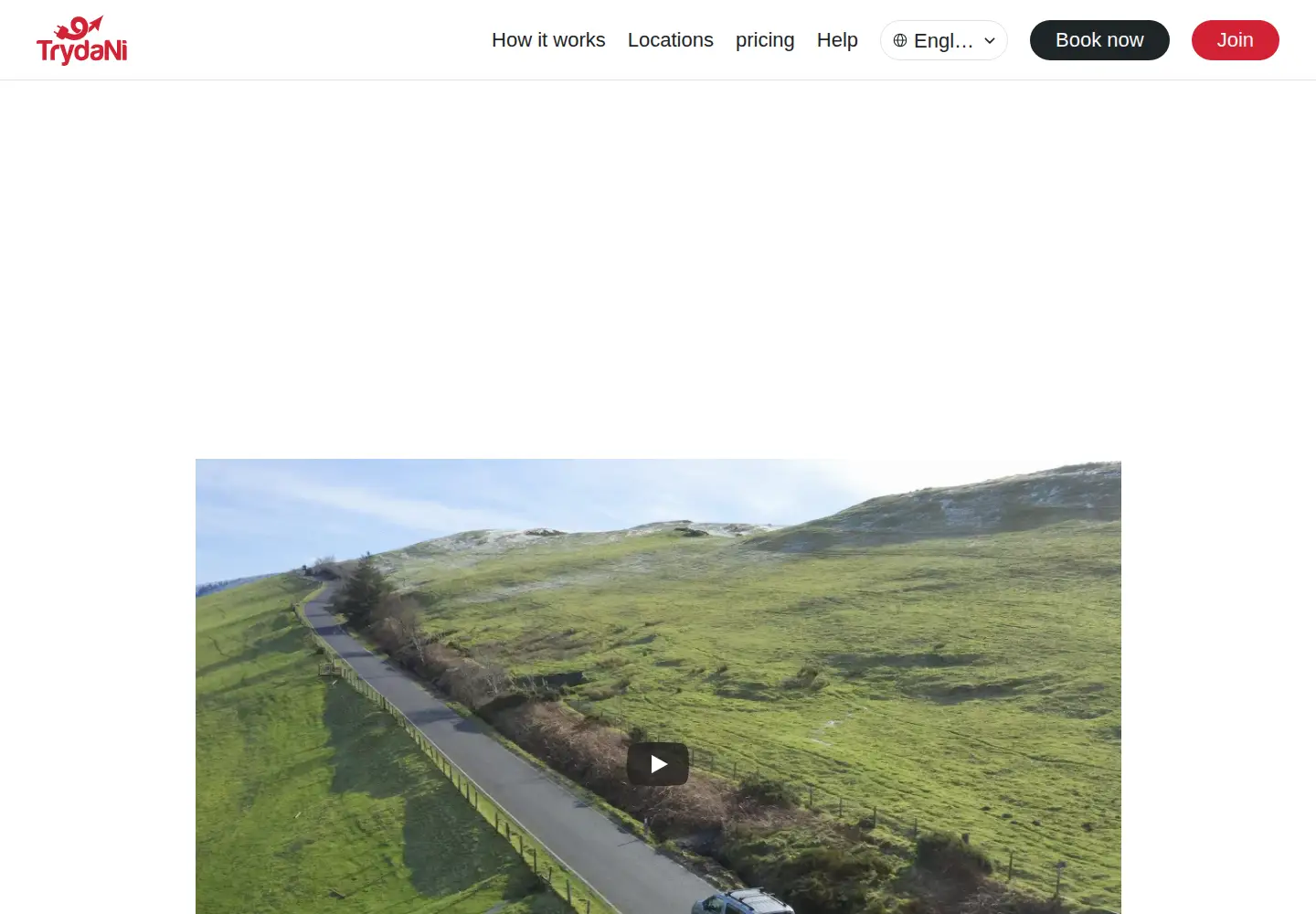 Captured homepage of trydani.org in the current scan
