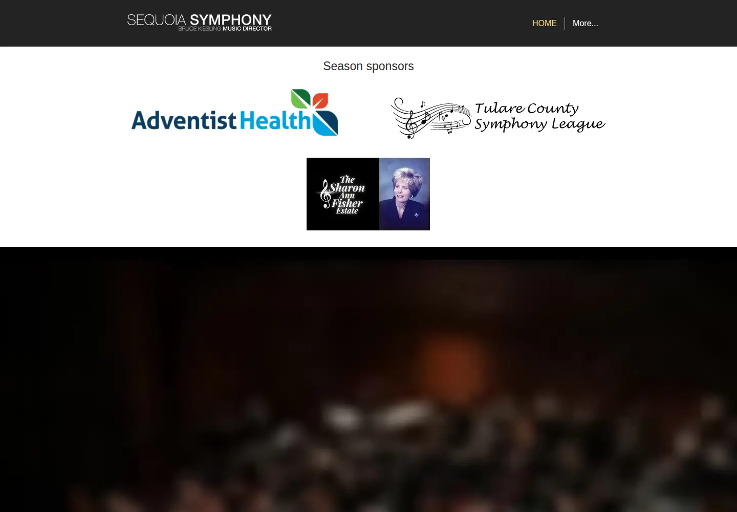 Screenshot of sequoiasymphonyorchestra.com