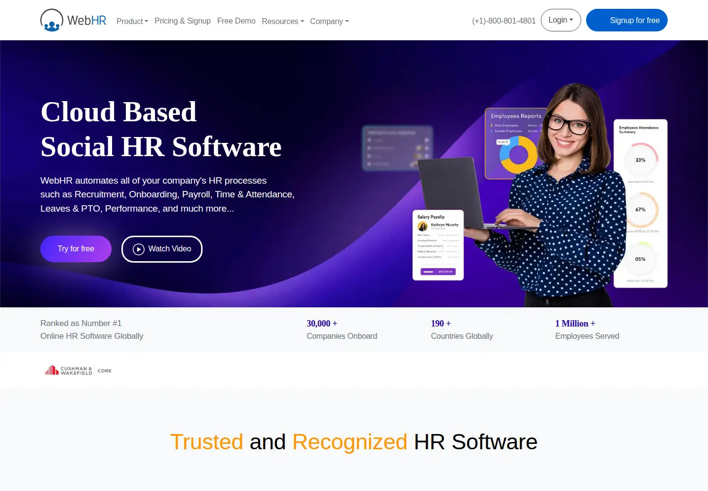 Captured homepage of web.hr in the current scan