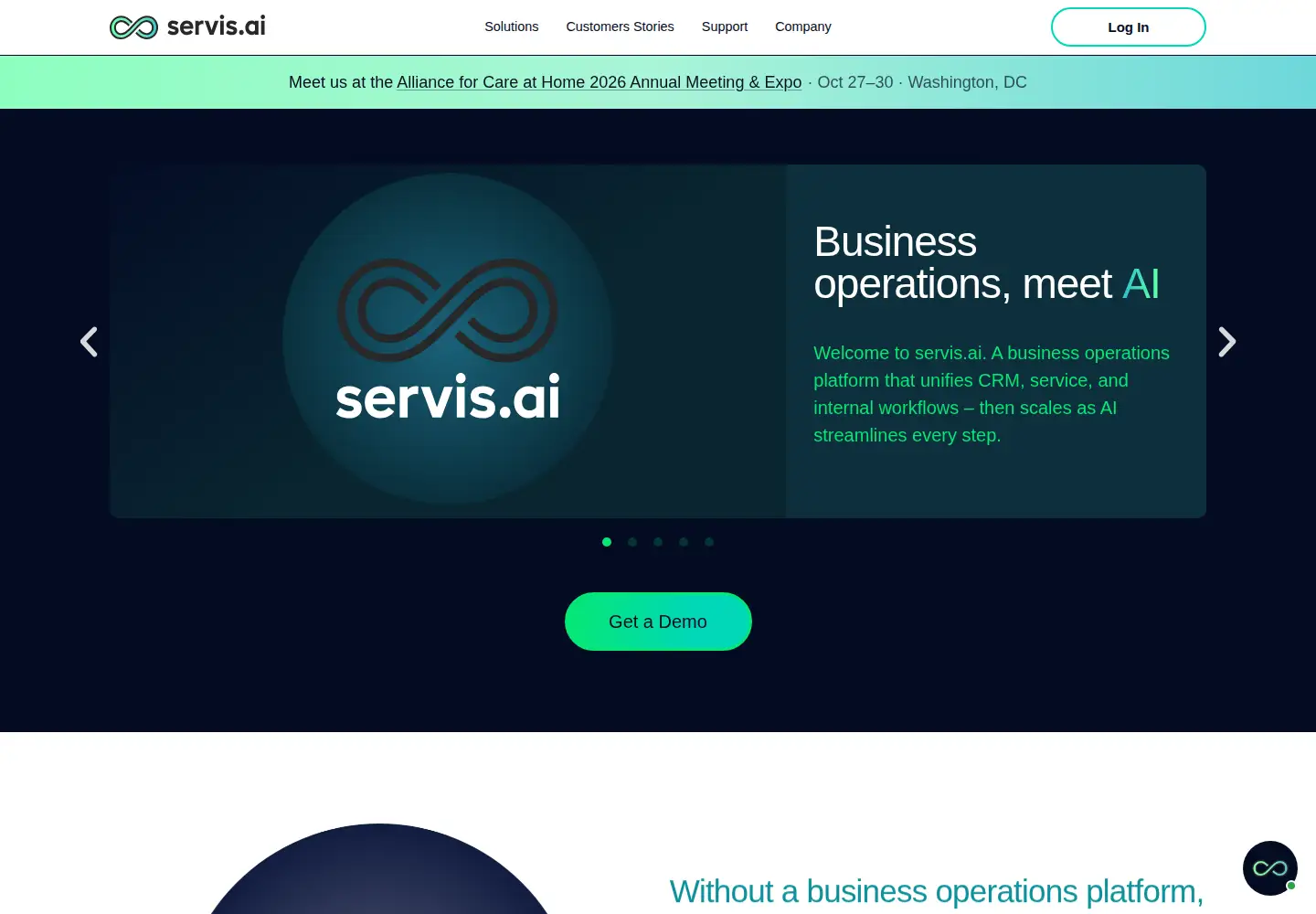 Screenshot of servis.ai