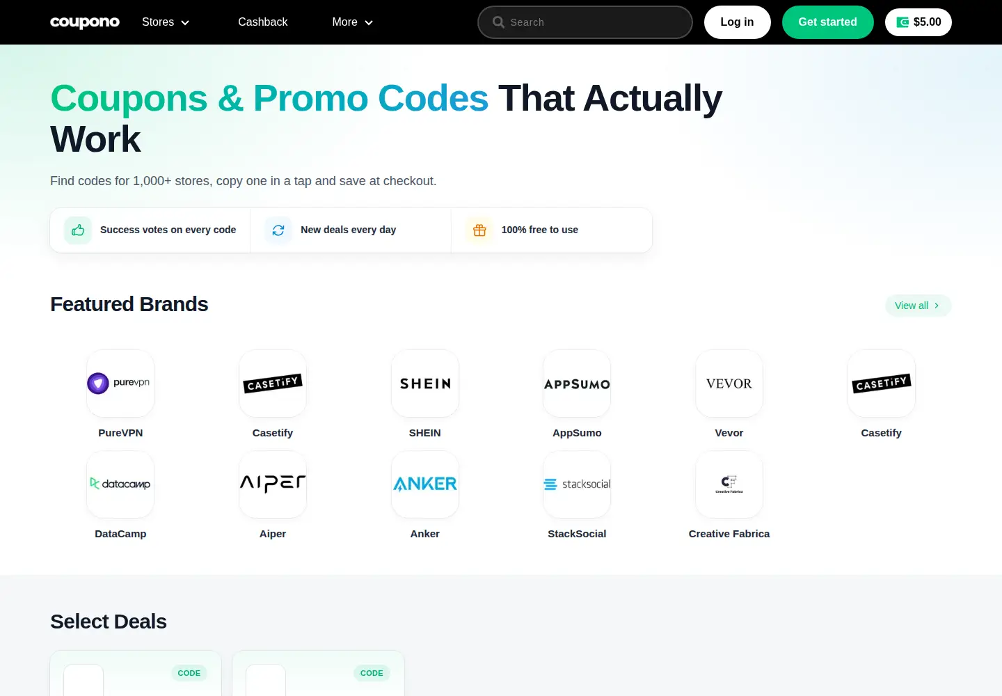 Screenshot of coupono.com