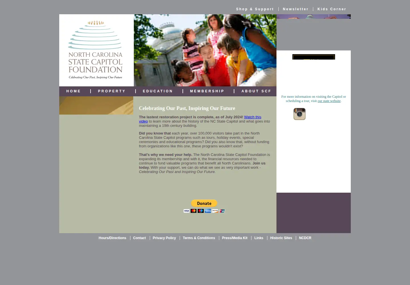Screenshot of ncstatecapitol.org