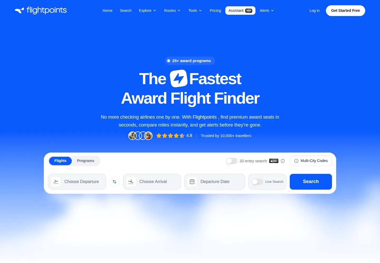 Screenshot of flightpoints.com