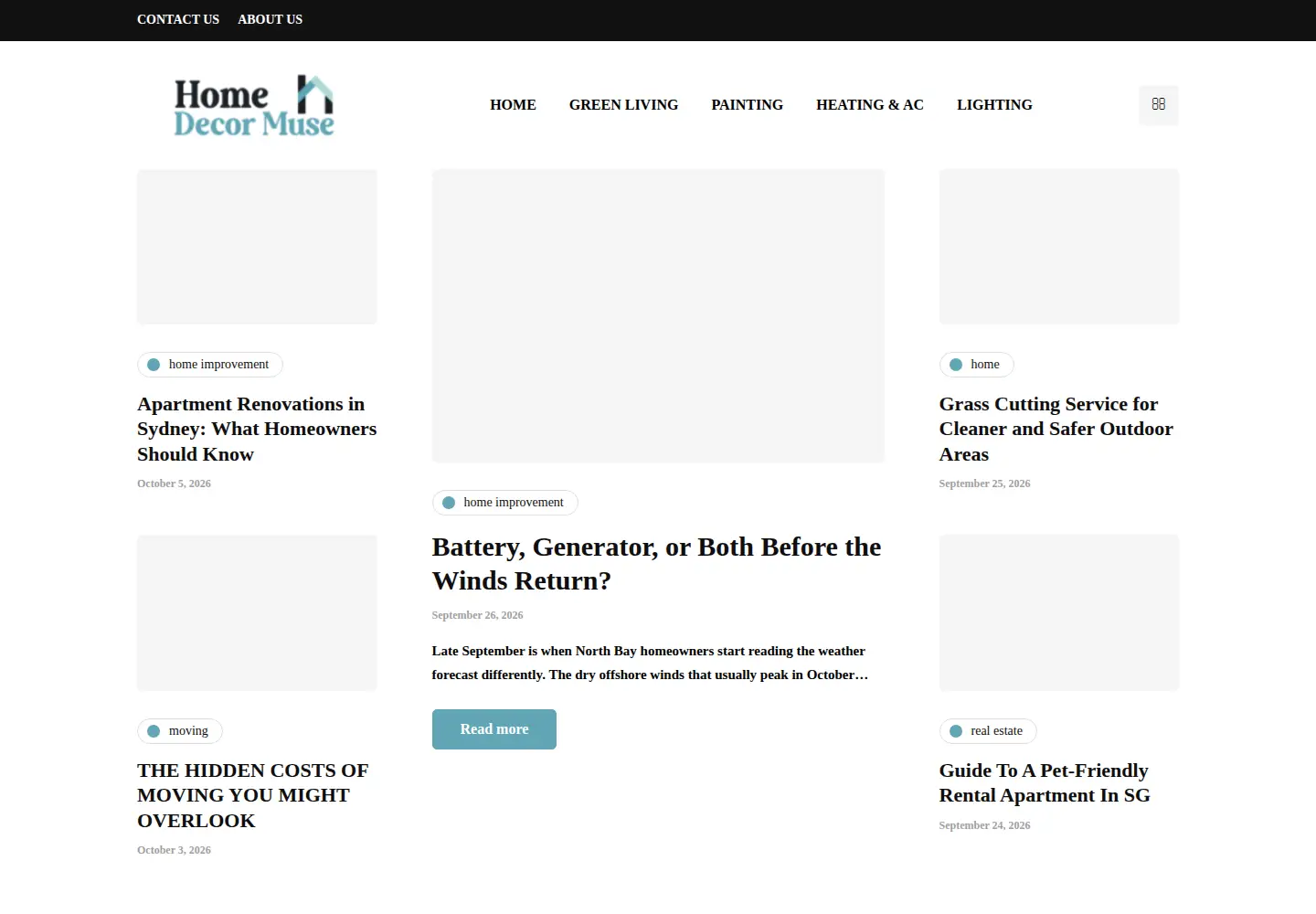 Screenshot of homedecormuse.com