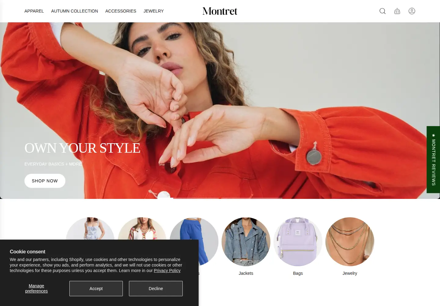 Screenshot of montret.com