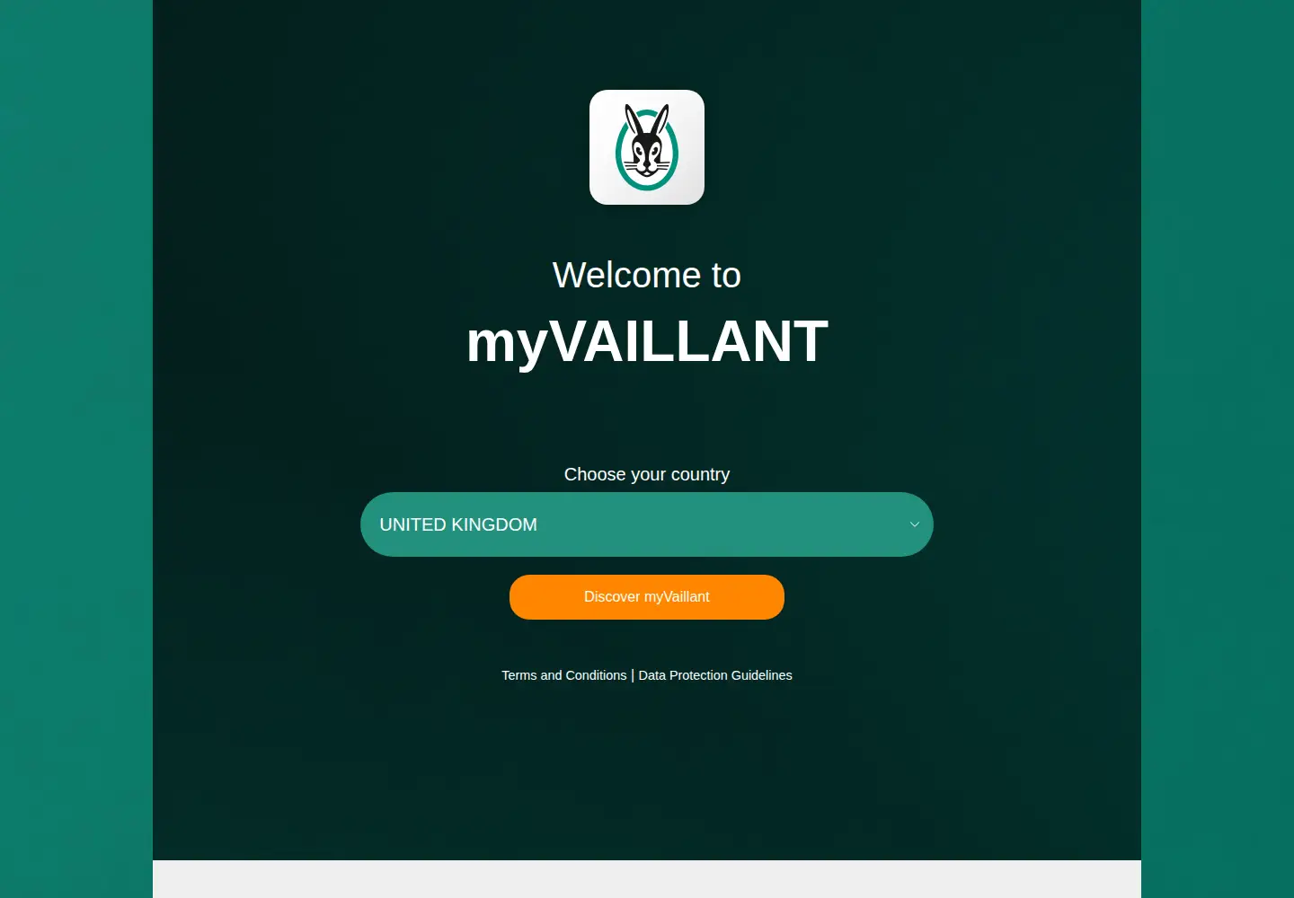 Captured homepage of myvaillant.com in the current scan