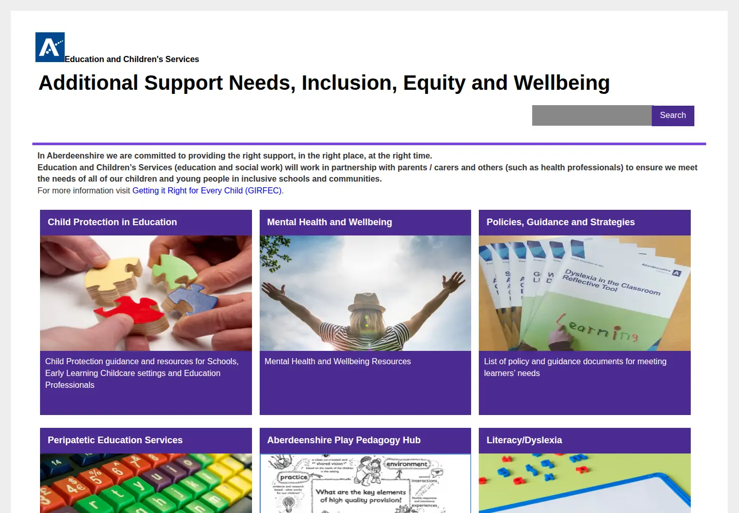 Screenshot of asn-aberdeenshire.org