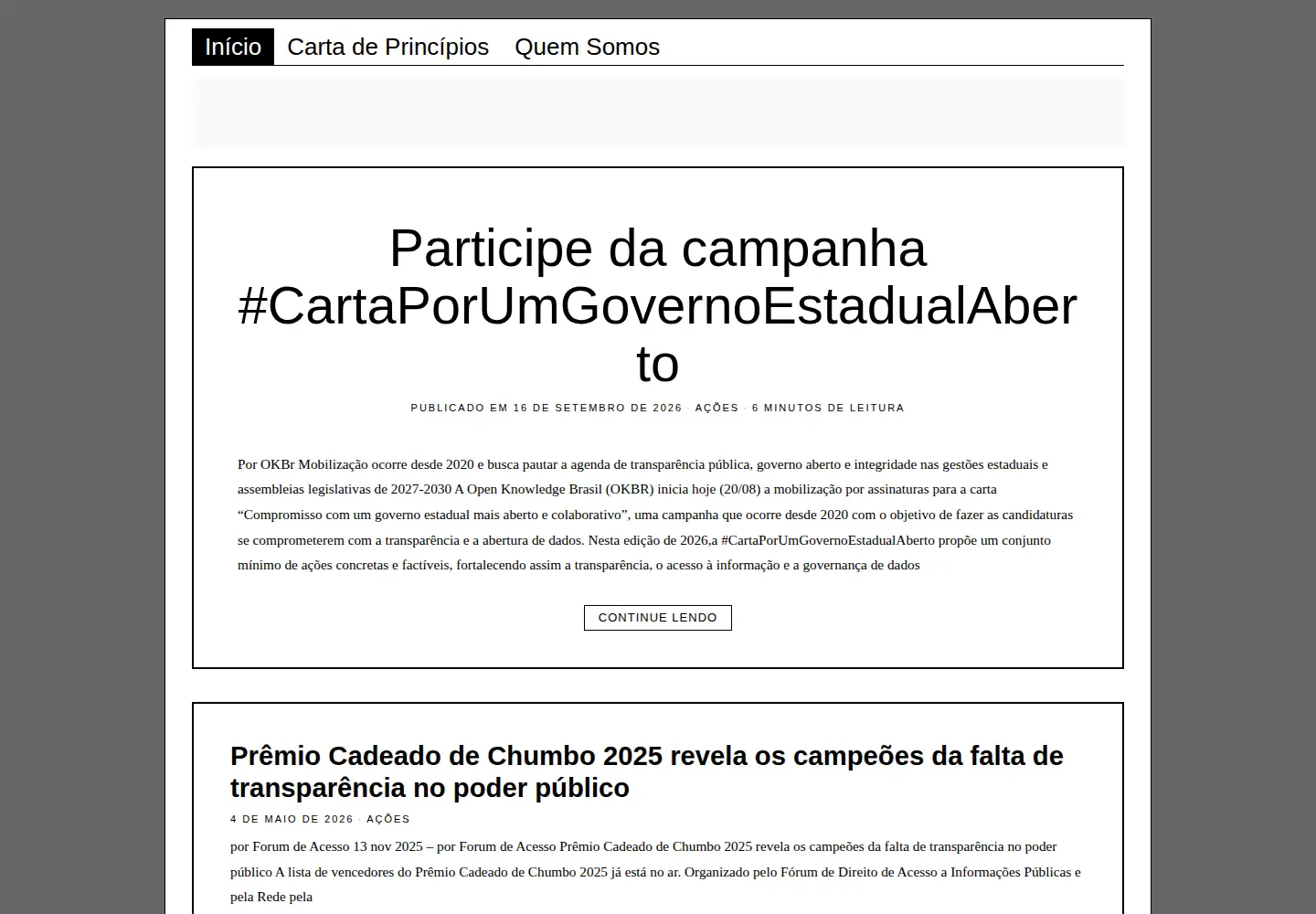 Captured homepage of retps.org.br in the current scan